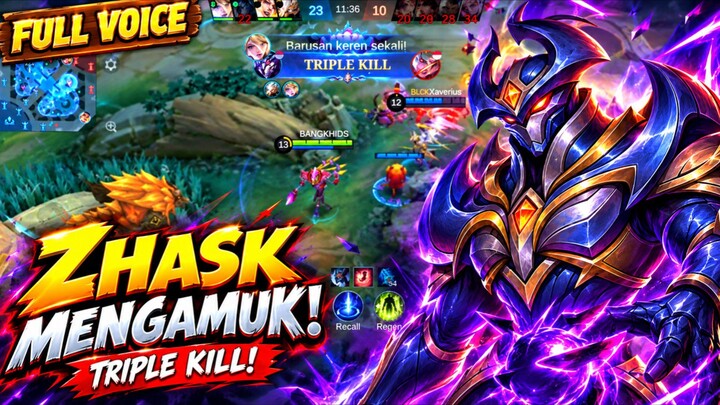 ZHASK MENGAMUK! 🔥 TRIPLE KILL DALAM SEKALI COMBO! | Mobile Legends