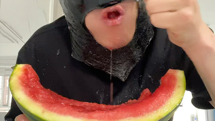 Eating a watermelon in seconds