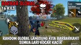 BARBAR RANDOM GLOBAL!! MUSUH PADA KABUR SEMUA AUTO KASIH PAHAM || 16KILL - FREE FIRE INDONESIA