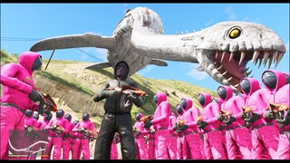 GTA 5 Mod - Biệt Đội Squid Game Tổ Chức Đi Săn Quái Vật Hồ Lochness