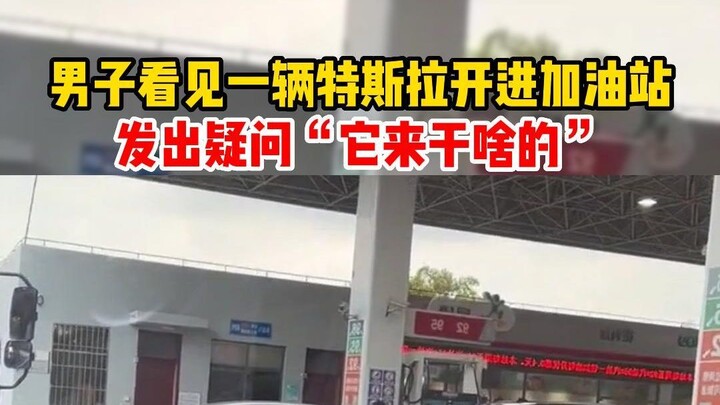 Người đàn ông nhìn thấy một chiếc Tesla tiến vào trạm xăng, bèn thắc mắc: “Nó đến làm gì vậy?”