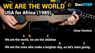 We Are the World - USA for Africa (1985) - Easy Guitar Chords Tutorial with Lyrics Part 2 SHORTS