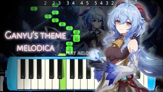 Ganyu's theme pianika[Melodica]tutorial qilin's prance) : radiant dreams [Genshin impact]