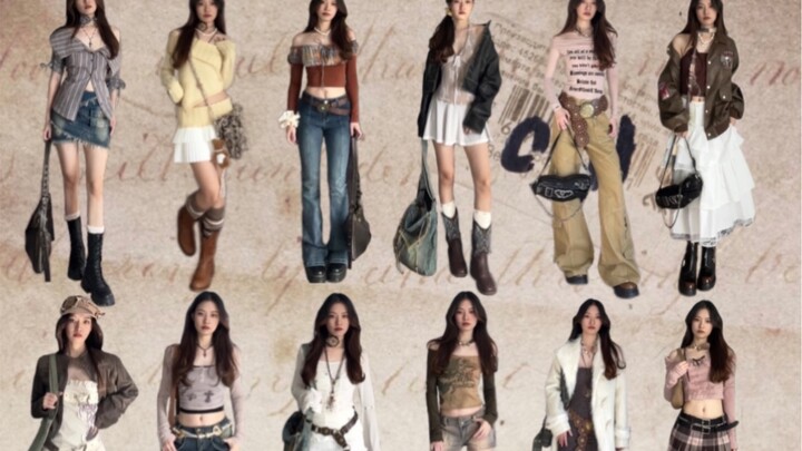 Koleksi 53 Set | Gaya Retro Amerika Hippie | Koleksi | Segala Musim | Musim Semi, Panas, Gugur, Ding