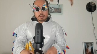 ASMR Finger Lick Mashed Banana & Air Tracing Butterflies