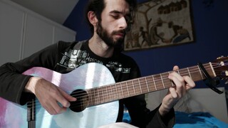 Under the sun, affectionate and romantic guitar solo, performing "Pain" by Mateus Asato