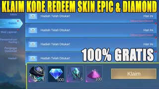 KODE REDEEM SKIN EPIC DAN 500 DIAMOND!! BURUAN KLAIM SEKARANG SEBELUM KEHABISAN!! - MOBILE LEGENDS