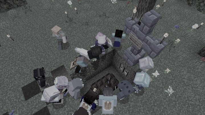 Host an online funeral for a friend in a Minecraft server