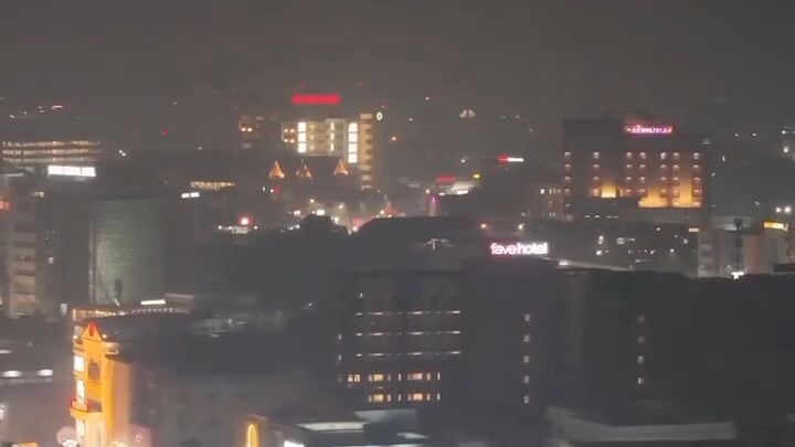 Wajah kota Pekanbaru dimalam hari saat kabut asap