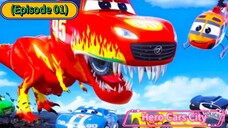 Hero Cars City (Episode 01) The Real Jurassic Dinosaur