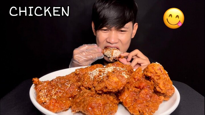 MUKBANG ASMR EATING SPICY FRIED CHICKEN | MukBang Eating Show