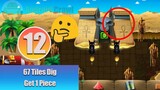 Diggy's Adventure Walkthrough Part 12 - New Funeral Home Dig 67 Tiles and Get 1 Piece