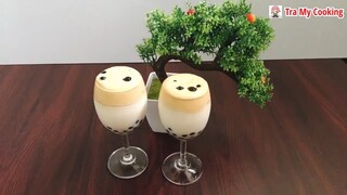 Cách làm trà sữa trân châu bọt biển►Dalgona Bubble Tea ^-^