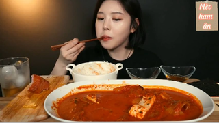 Đậu hủ hấp kim chi, thịt hộp, trứng ốp la 9 #amthuc