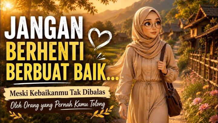 Jangan pernah berhenti berbuat baik.