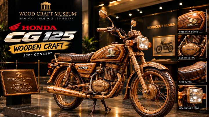 Wood Craving Honda CG 125 old model the Amazing wood craving series On bilibili Ep 12