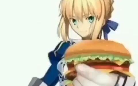 Saber yang membelikanmu hamburger