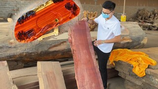 【Life】Red ebony tea tray worth of 300 yuan is made of scrap.
