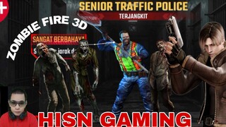 game zombie fire 3D, ketemu lagi sama zombie police dengan sekarang zombie