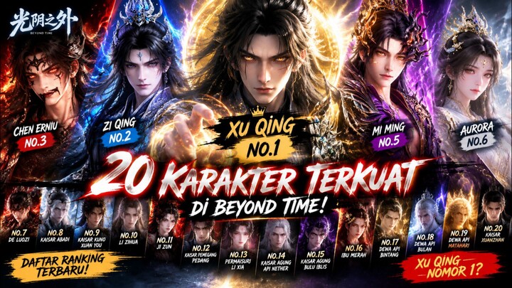 20 KARAKTER TERKUAT DI BEYOND TIME! Xu Qing Nomor 1? Ranking Terbaru Berdasarkan Akhir Novel