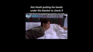 He had to make sure 😌 #seventeen #hoshi #vernon