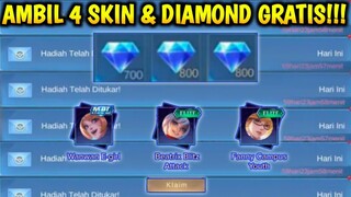 KLAIM 4 SKIN & 680 DIAMOND GRATIS CARA DAPATKAN MOBILE LEGEND ML TERBARU 2022