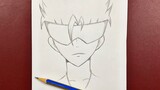 Easy anime drawing | how to draw cyber boy anime step-by-step