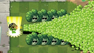 PVZ 2挑战 — 50株一级植物使用一次大招对战15级周刊僵尸