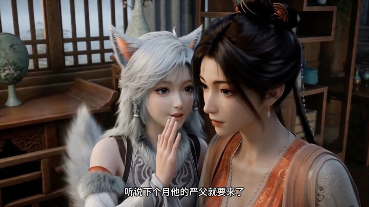 Yinyue watches Han Li let the pillar