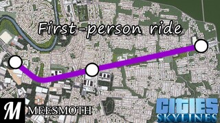 LRT Line 2 East Extension: First-person ride | Cities: Skylines (3/3)