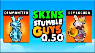 TODAS las NUEVAS SKINS de STUMBLE GUYS 0.50 y MÁS!! 👀😍
