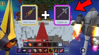 New Solar Corona Sword + Fighter Jet Pickaxe Skin in Bedwars Blockman Go