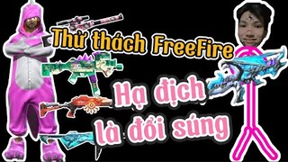 Thử thách hạ địch bằng súng nào bỏ luôn súng đó trong FreeFire | Chú Xám