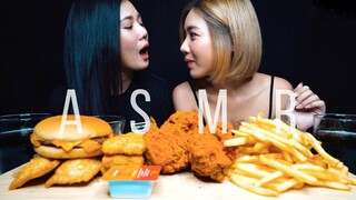 FAH ASMR | ASMR WITH FRIENDS, MCDONALD'S | ASMRแมค ไก่ทอด (WHISPERING & EATING SOUNDS) | ENG SUB