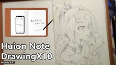 Menggambar fan art Silver Wolf | Honkai: Star Hsr.