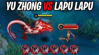 Adu mekanik! yu zhong vs lapu lapu, siapa paling kuat? mobile legends