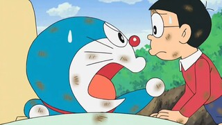 Nobita dan si pria gemuk biru secara tidak sengaja datang ke sebuah planet dengan gravitasi yang san