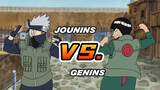 Konoha Jounins vs. Genins Fighting