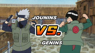 Pertarungan Jounin VS. Genin Konoha