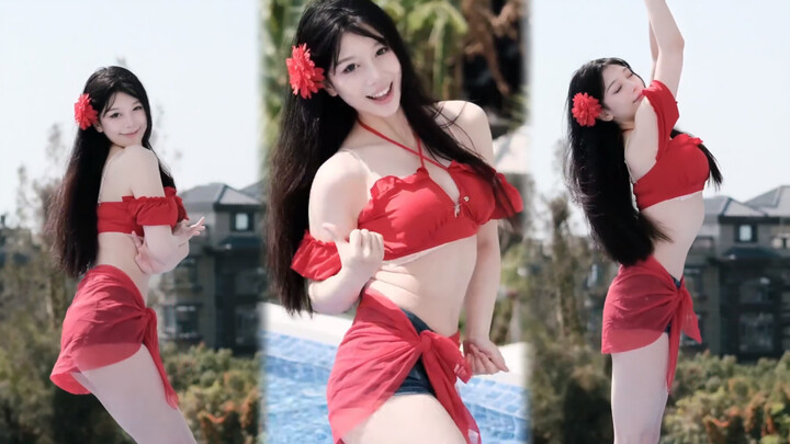 【Lingling Su】pintar~ setelan merah yang super cantik~