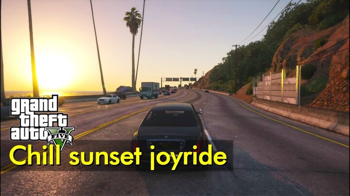 Great Ocean Highway chill sunset joyride | GTA V