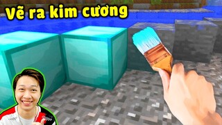 Minecraft Vinh Cầm Cây Vẽ , Sơn Vào Mọi Thứ Là Nó Trở Thành Kim Cương 😎