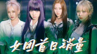 女团首日销量记录榜: aespa八十万空降第一！前二已断层