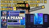 REALME 5 NO HIGH FRAME RATE Screen recording gameplay in mobile legends + PRANK on GM RANK