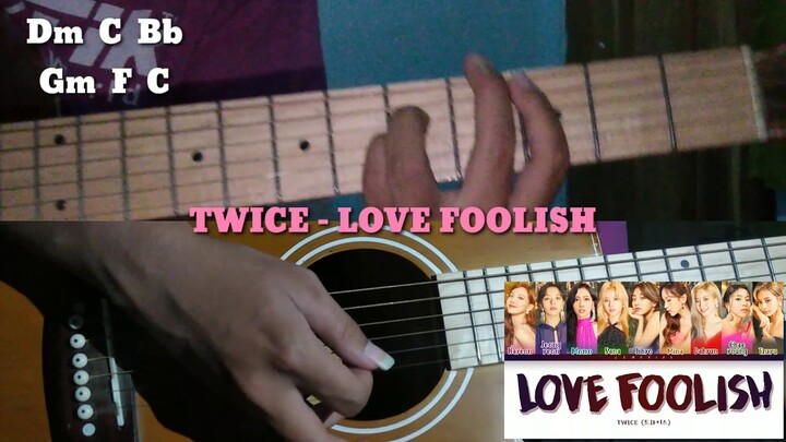 TWICE   love foolish guitar cover with chord