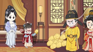Episode 25: Li Shimin menahan tawa dan memberikan durian kepada Wei Zheng, sebuah spoof yang juga me