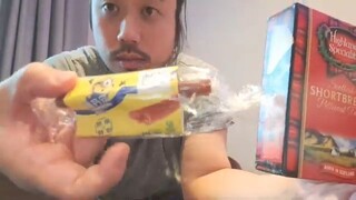 ASMR EATING SOUNDS - SCOTTISH SHORT BREAD & HAWTHORN FRUIT ROLL (NO TALKING)