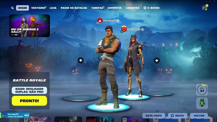 1 vídeo no canal Jogando Fortnite com meu amigo