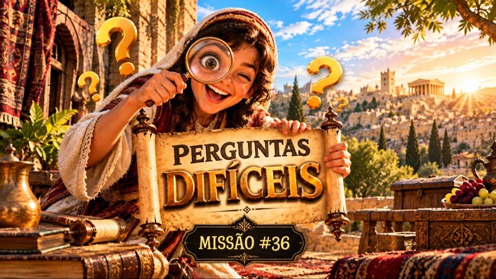 🔥 3 PERGUNTAS BÍBLICAS DIFÍCEIS! Quantas você consegue acertar? 😱 | Missão #36