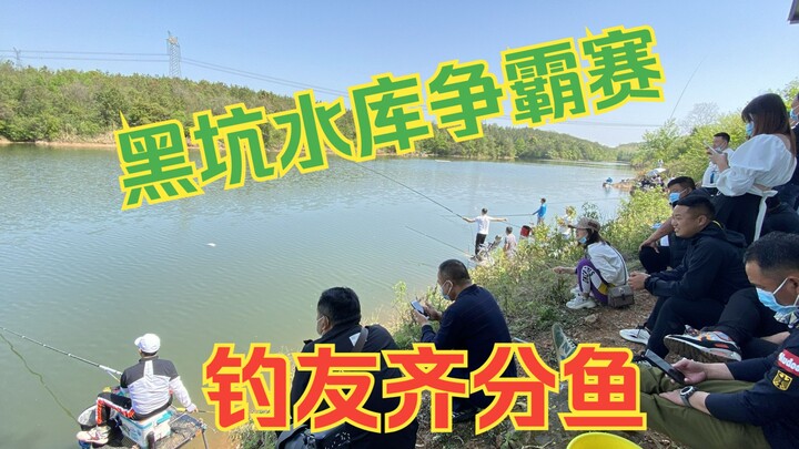 Black-pit reservoir championship, a thrilling landing, with the final catch split among the anglers.